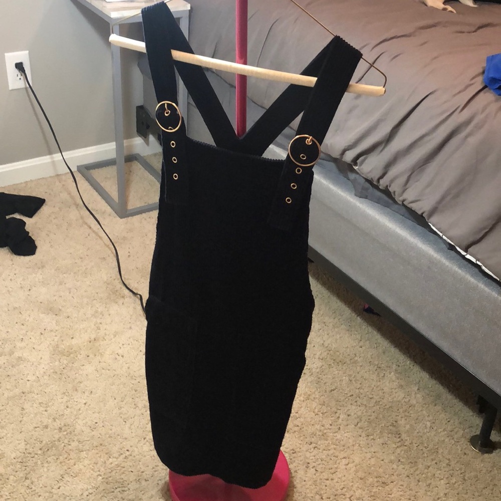 Black corduroy dress.